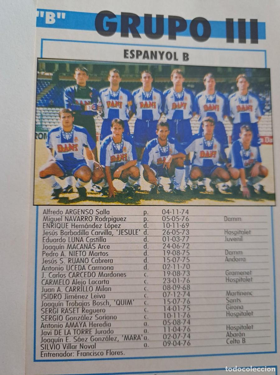 Collectionnisme sportif: Foto plantilla y jugadores Don Bal&oacute;n 1995-96. RCD Espanyol