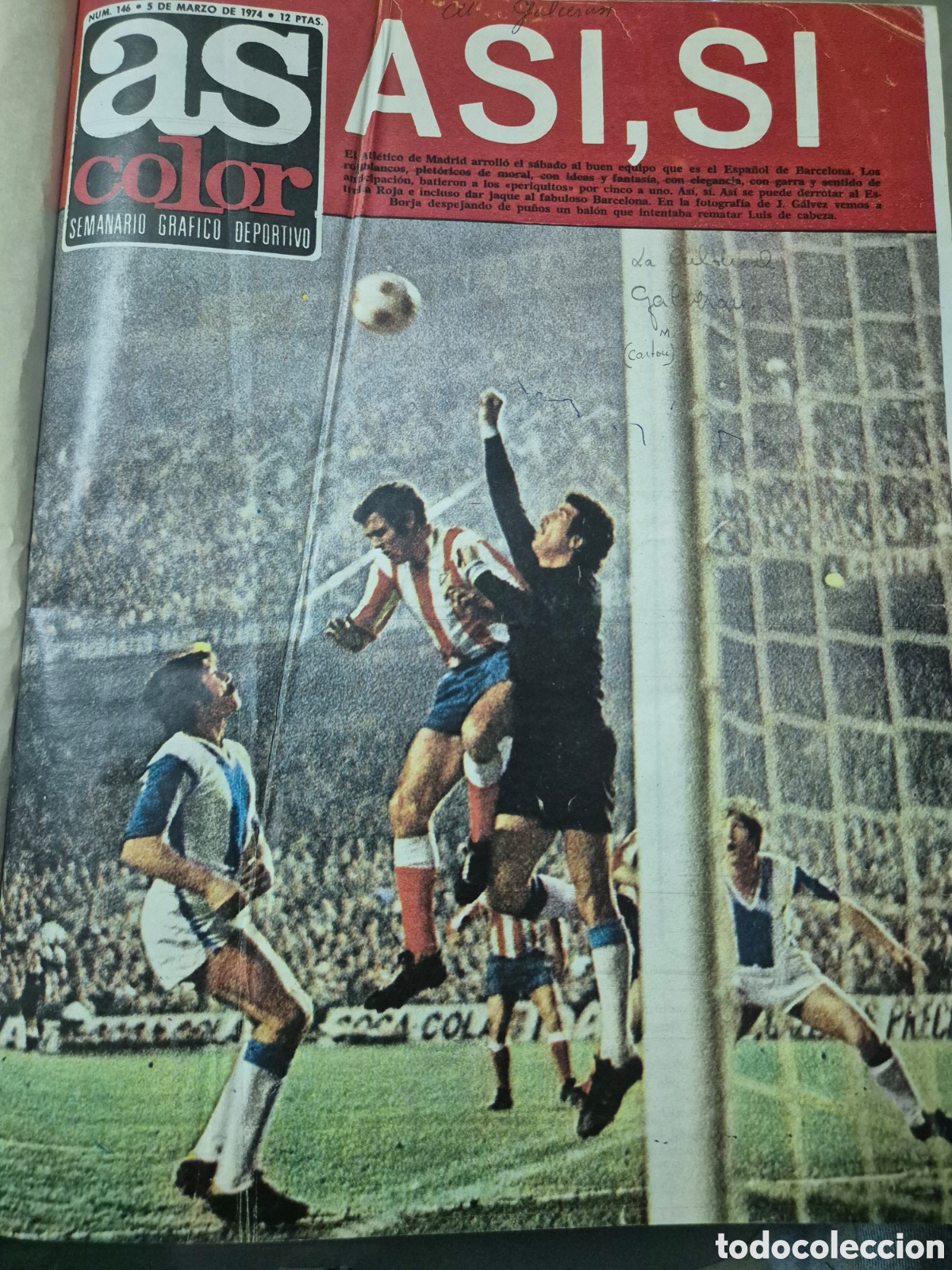 Coleccionismo deportivo: AS COLOR 25 NUMEROS DEL 146 AL 171 5/3/74 AL 27/8/74 CRUYFF
