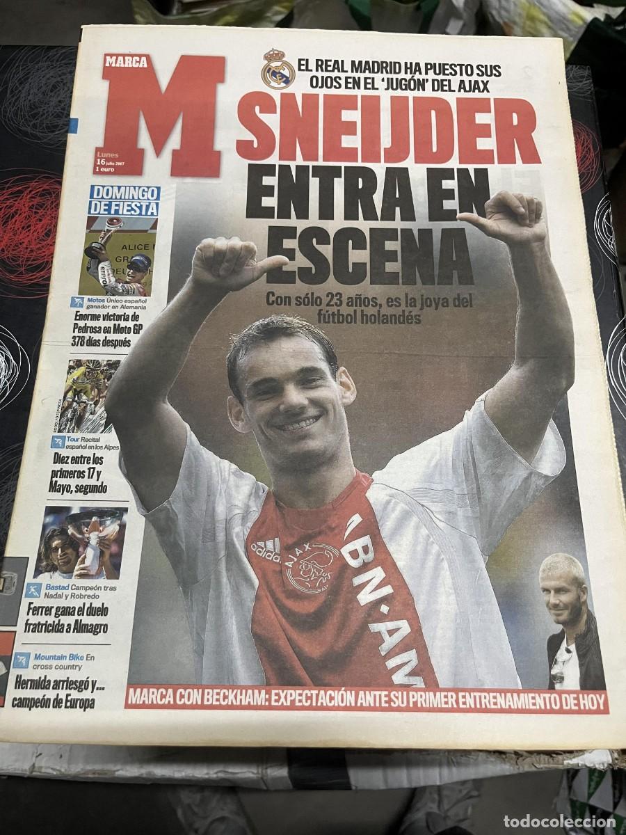 Sammelleidenschaft Sport: MARCA (16-7-2007) POSIBLE FICHAJE SNEIJDER REAL MADRID AJAX DANI PEDROSA