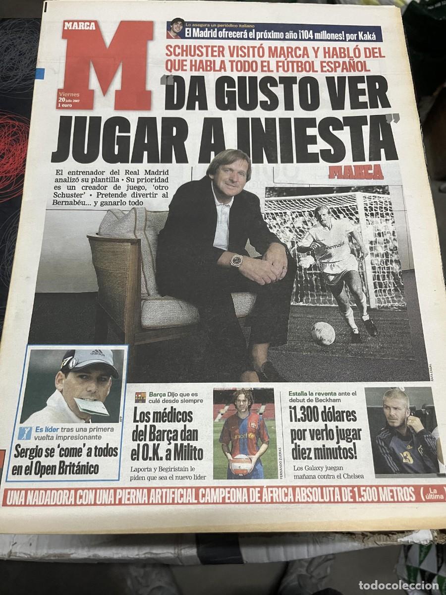 Collezionismo sportivo: MARCA (20-7-2007) SCHUSTER REAL MADRID GOLF MILITO BARCELONA VENTA VICENTE CALDERON