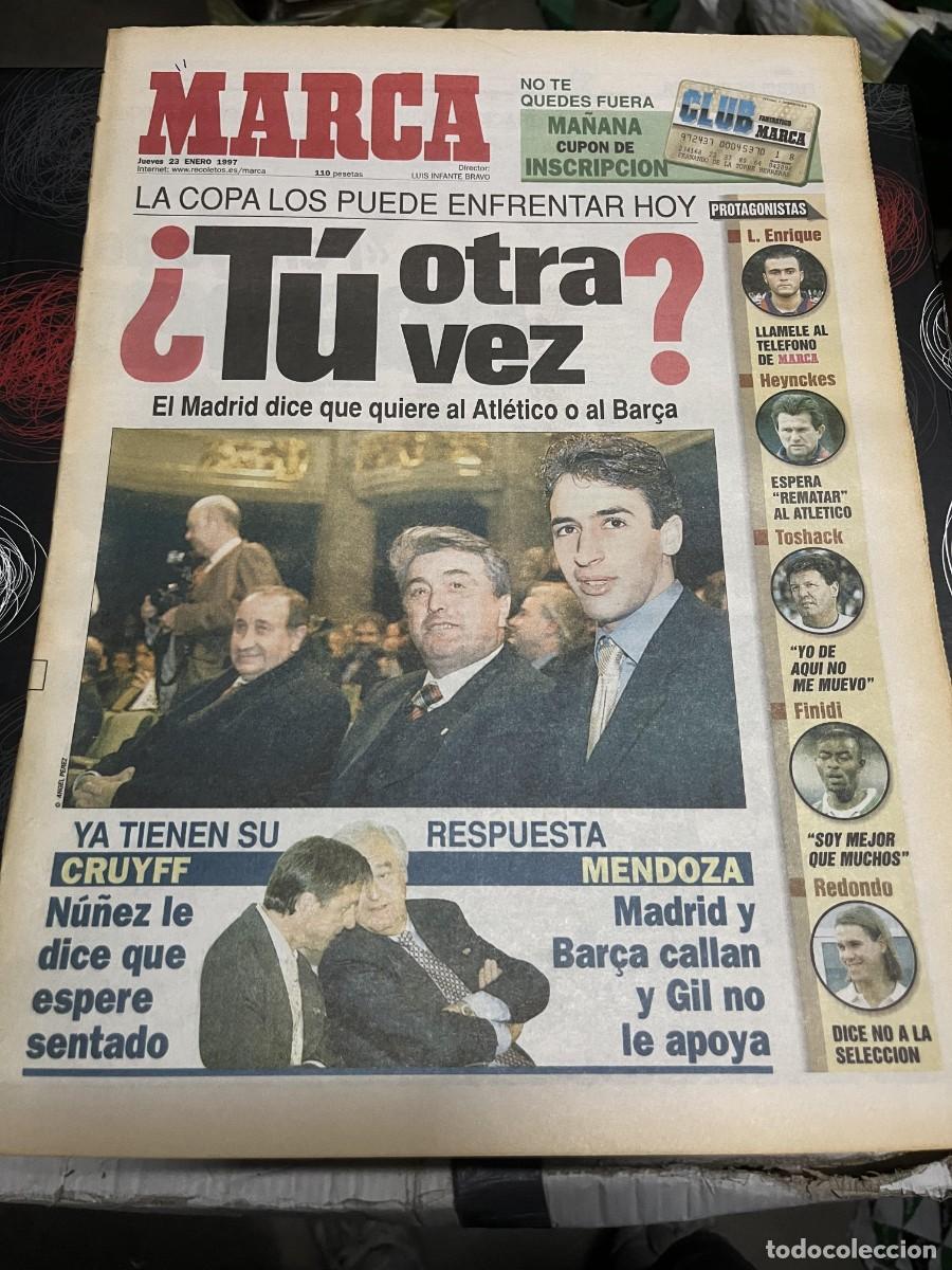 Collectionnisme sportif: MARCA (23-1-1997) CRUYFF MENDOZA REAL MADRID BARCELONA RAUL TOSHACK RONALDO NAZARIO