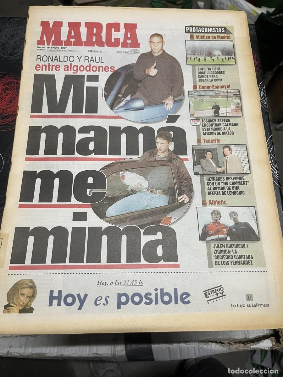 Colecionismo desportivo: MARCA (28-1-1997) RONALDO NAZARIO RAUL GONZALEZ REAL MADRID BARCELONA MICHAEL JORDAN