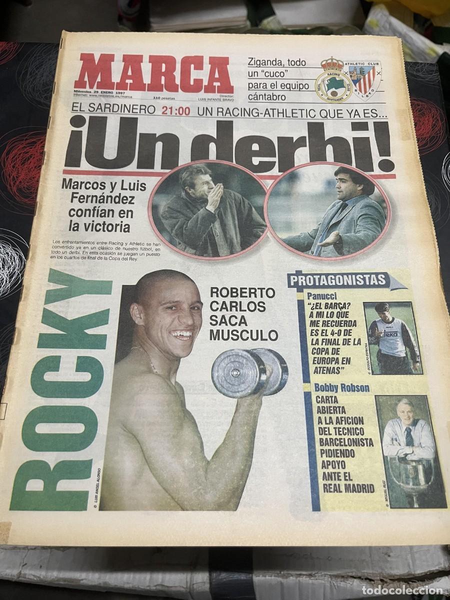 Colecionismo desportivo: MARCA (29-1-1997) ROBERTO CARLOS HOY RACING ATHLETIC PANUCCI RONALDO NAZARIO LIDER REAL MADRID