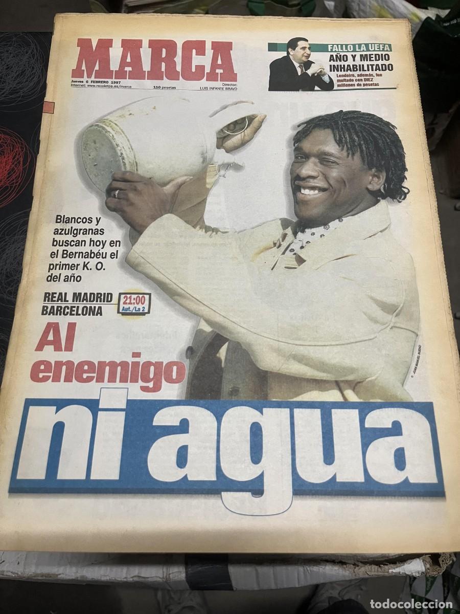 Coleccionismo deportivo: MARCA (6-2-1997)SEEDORF REAL MADRID INHABILITADO LENDOIRO RONALDO RAUL REAL MADRID JOSE MANUEL ARCOS