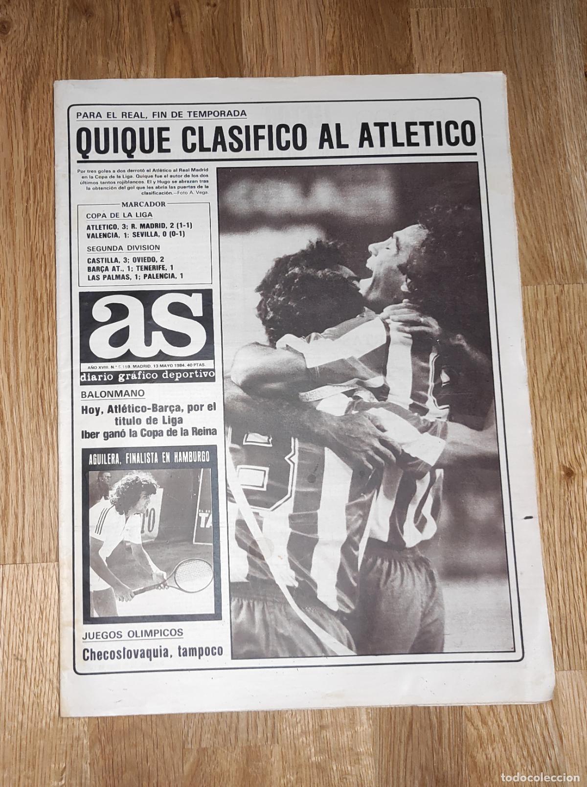 Sammelleidenschaft Sport: DIARIO AS 1984 COPA DE LA LIGA ATLETICO DE MADRID - BALONMANO - ZARRA - PREOLIMPICO BASKET - CANOE