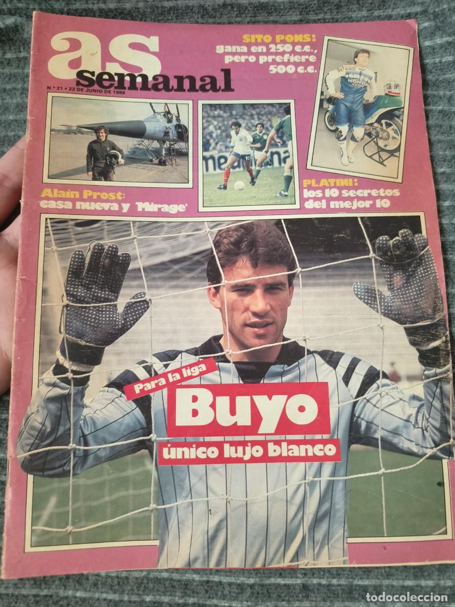 Sports collectibles: Ocasion coleccionistas ! revista completa As Semanal color N&ordm; 21 Junio 1986 Buyo Platini Maradona ..