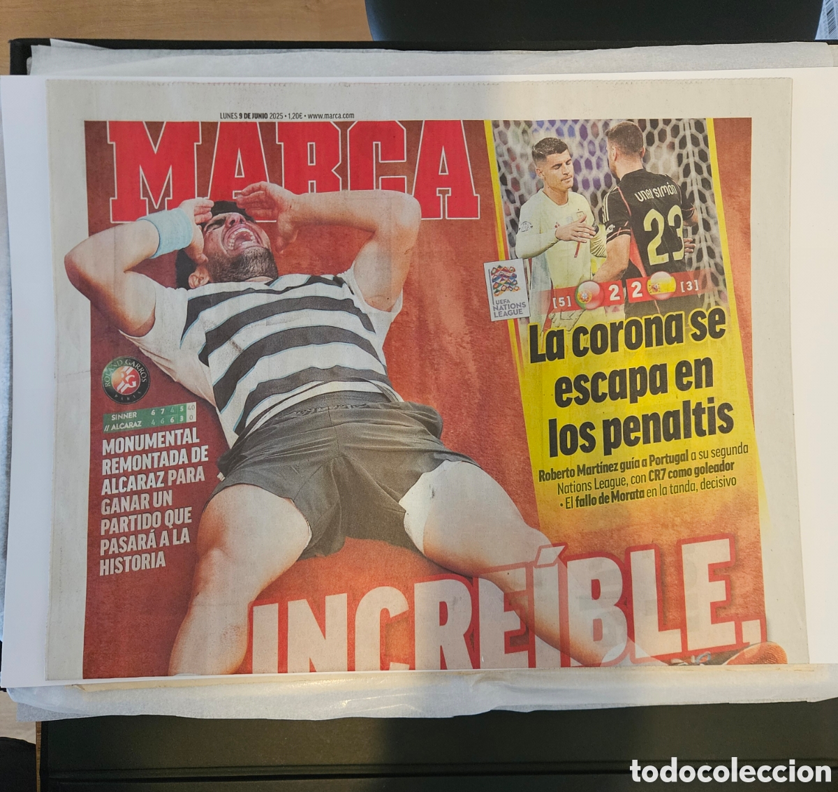 Sports collectibles: Diario Marca - Alcaraz gana Roland Garros