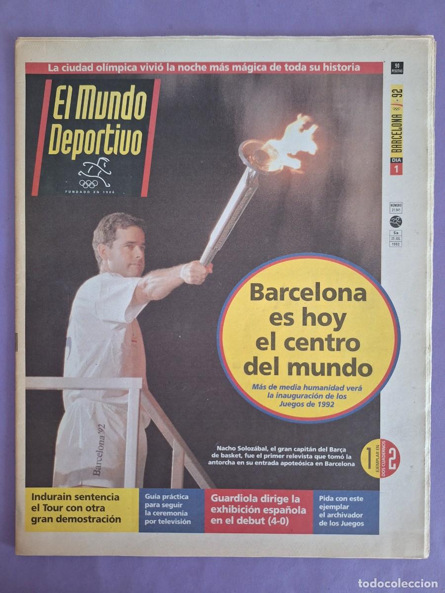 Sports collectibles: MUNDO DEPORTIVO N&ordm; 21.941 OLIMPIADAS 1992 BARCELONA INDURAIN SOLOZABAL GUARDIOLA NU&Ntilde;EZ MARADONA