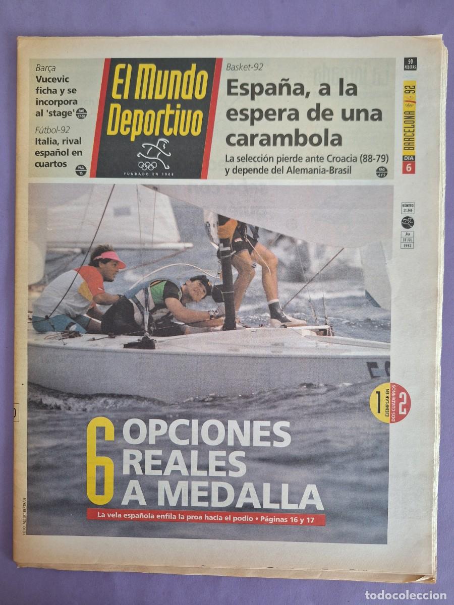 Coleccionismo deportivo: MUNDO DEPORTIVO N&ordm; 21.946 OLIMPIADAS 1992 BARCELONA KOEMAN CIUDADANO BAR&Ccedil;A LOPEZ ZUBERO CRUYFF