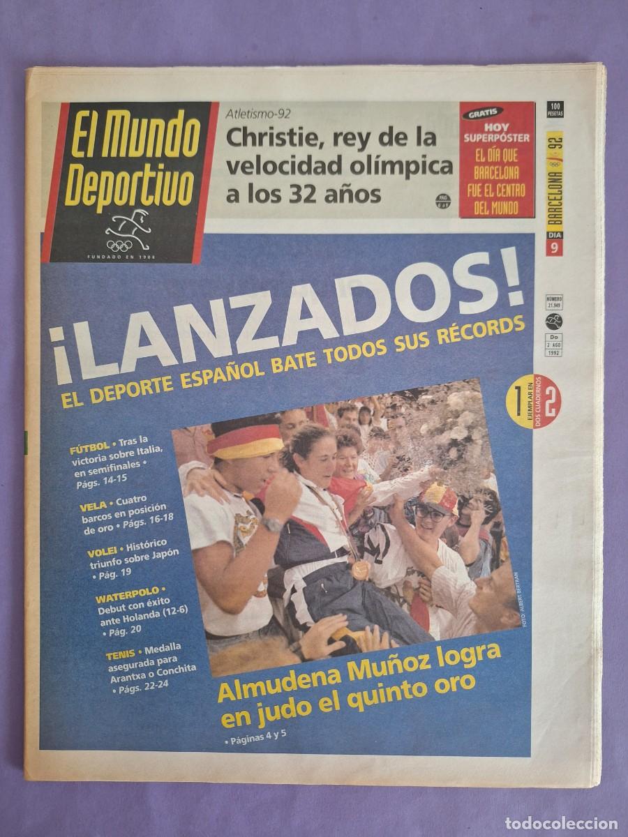 Sports collectibles: MUNDO DEPORTIVO N&ordm; 21.949 OLIMPIADAS 1992 BARCELONA ALMUDENA MU&Ntilde;OZ MIRIAM PRETEMPORADA BAR&Ccedil;A