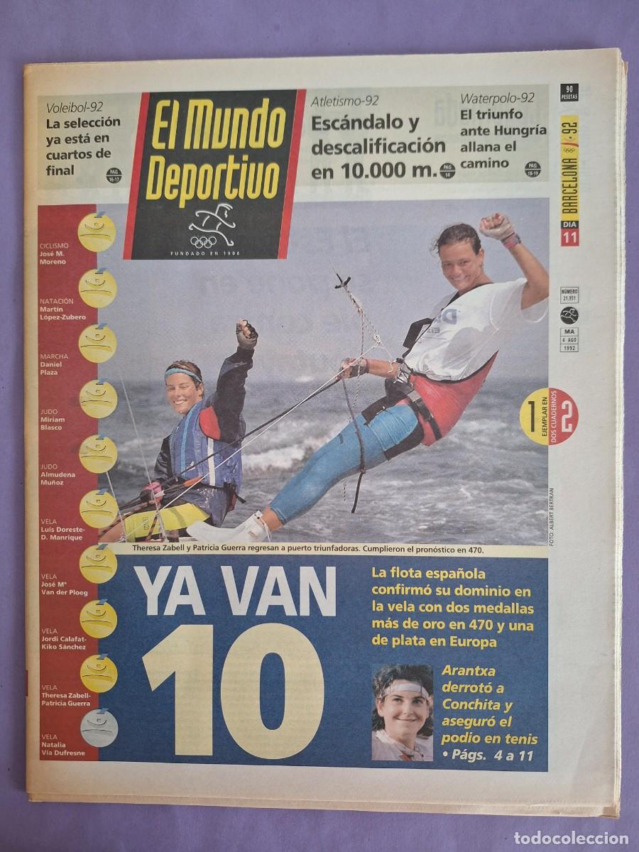 Coleccionismo deportivo: MUNDO DEPORTIVO N&ordm; 21.951 OLIMPIADAS 1992 BARCELONA YA VAN 10 OROS PRETEMPORADA BAR&Ccedil;A