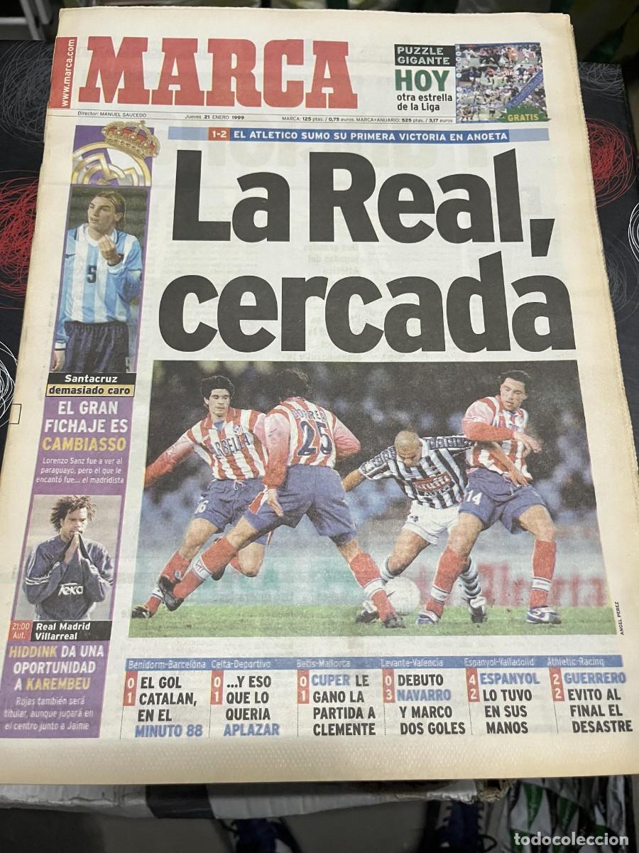 Coleccionismo deportivo: MARCA (21-1-1999) REAL SOCIEDAD 1-2 ATLETICO MADRID KK ZADAR BALONCESTO TAUGRES