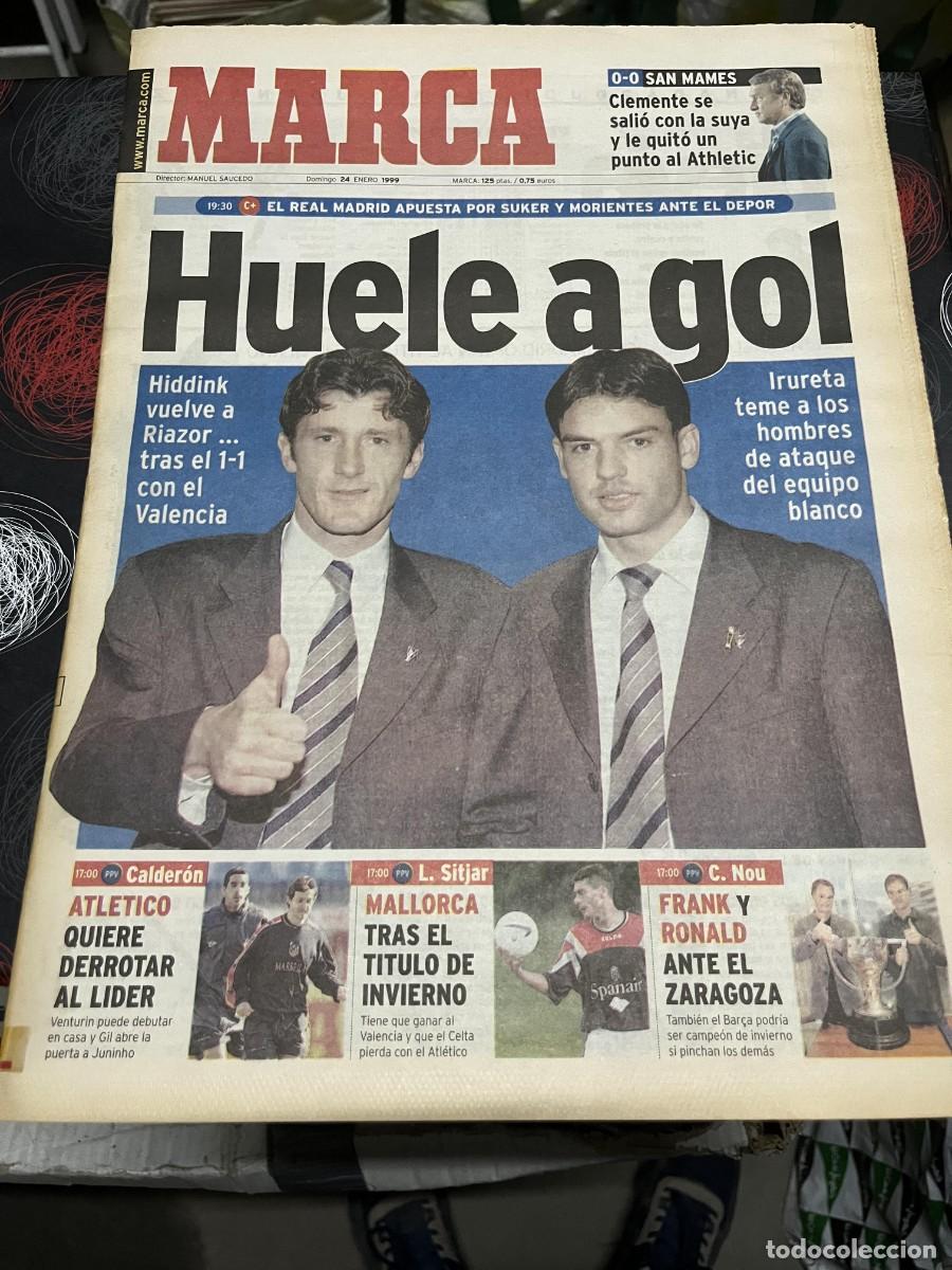 Coleccionismo deportivo: MARCA (24-1-1999) SUKER MORIENTES ATHLETIC 0-0 BETIS HOY R.MADRID DEPORTIVO CORU&Ntilde;A RIVALDO SAMARANCH