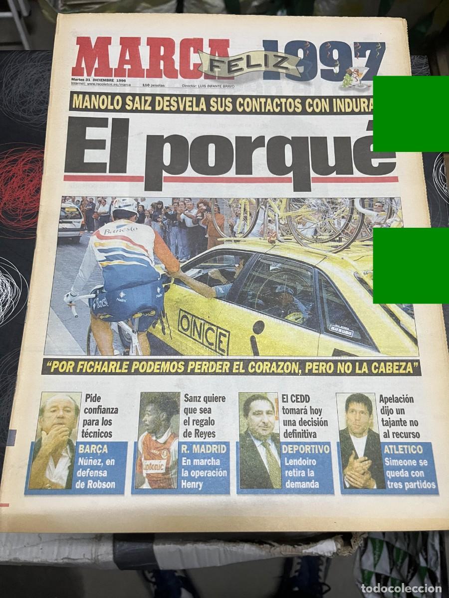 Coleccionismo deportivo: MARCA (31-12-1996) MIGUEL INDURAIN MANOLO SAINZ CICLISMO HENRY