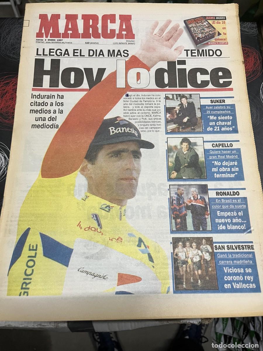 Coleccionismo deportivo: MARCA (2-1-1997) MIGUEL INDURAIN CICLISMO FABIO CAPELLO REAL MADRID