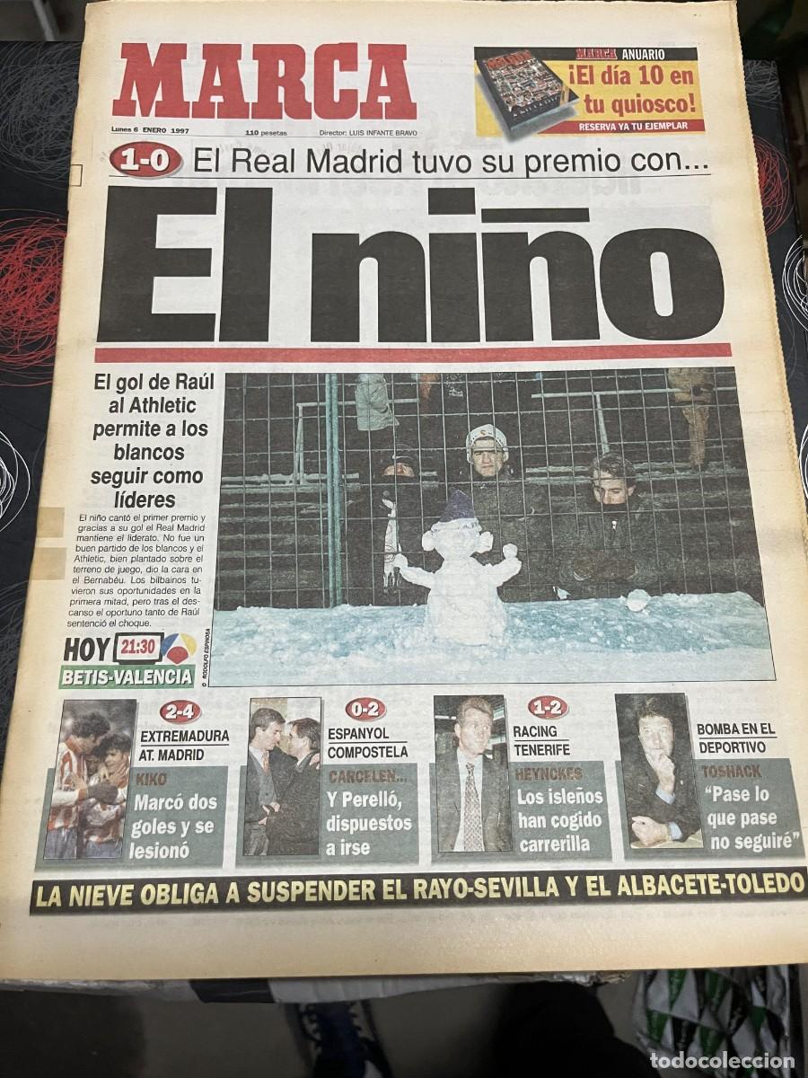 Coleccionismo deportivo: MARCA (6-1-1997) REAL MADRID 1-0 ATHLETIC BILBAO EXTREMADURA 2-4 ATLETICO JORNADA LIGA
