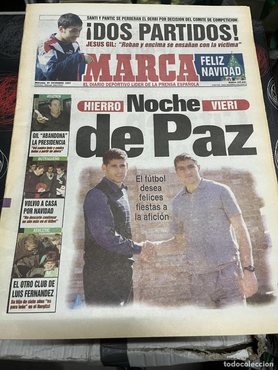 Coleccionismo deportivo: MARCA (24-12-1997) SANTI DENIA ATLETICO HIERRO VIERI LORENZO SANZ JESUS GIL