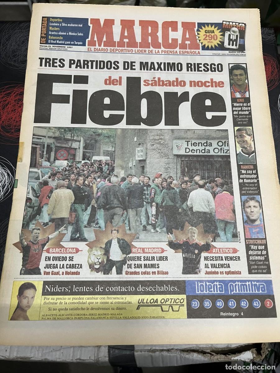 Coleccionismo deportivo: MARCA (21-11-1997) TIENDA OFICIAL ATHLETIC BILBAO REAL MADRID KIKO ATLETICO