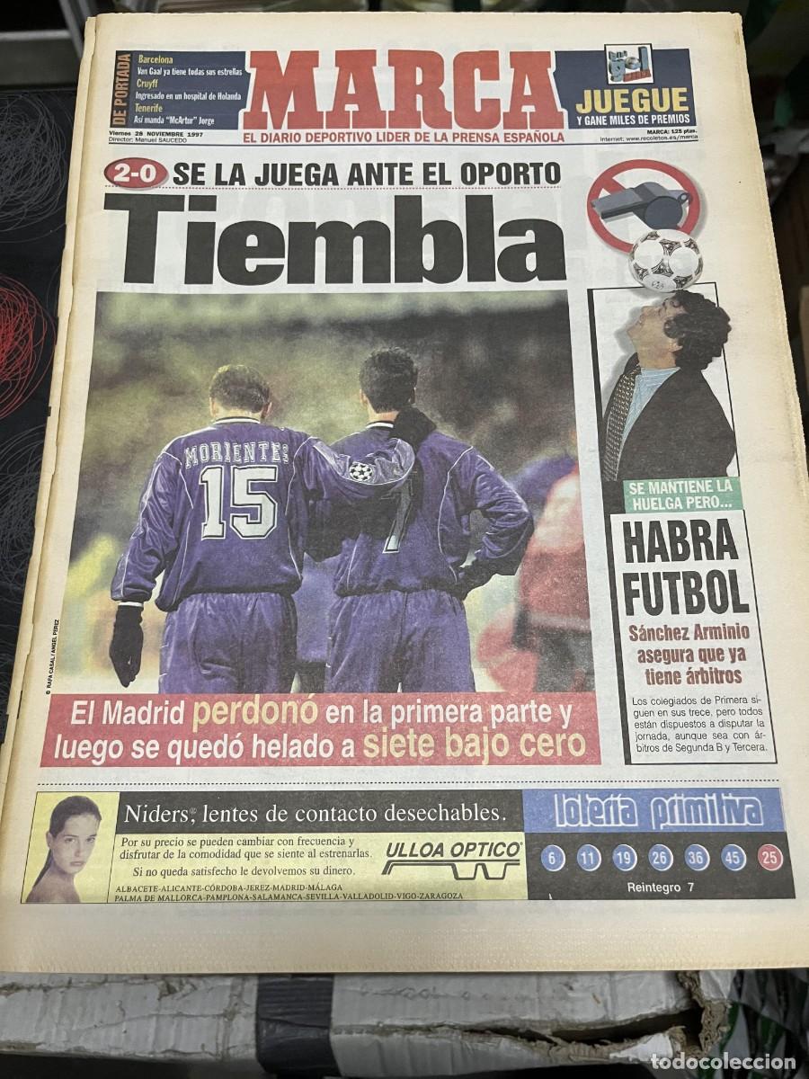 Collezionismo sportivo: MARCA (28-11-1997) ROSENBORG 2-0 REAL MADRID CAPELLO SUKER JESUS GIL ATLETICO