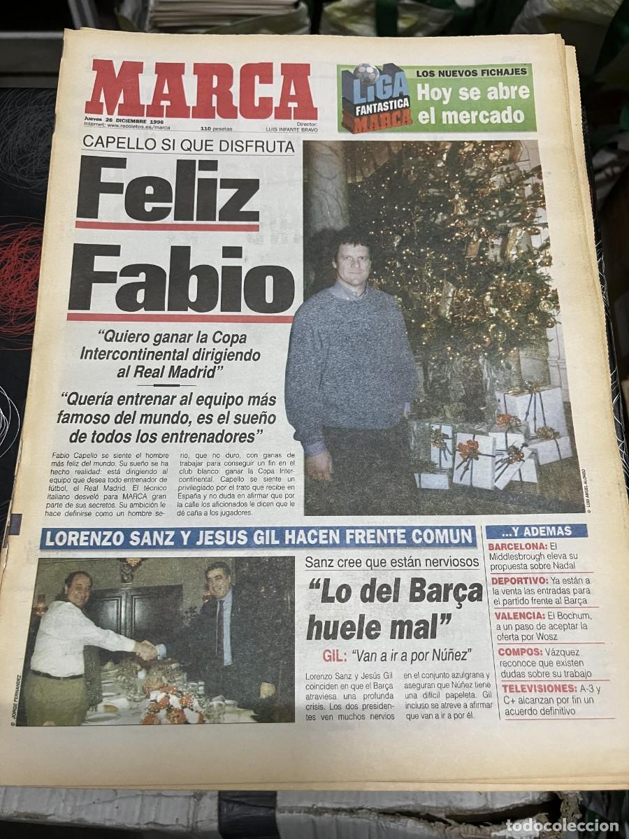 Coleccionismo deportivo: MARCA (26-12-1996) FABIO CAPELLO LORENZO SANZ JESUS GIL TERESOPOLIS CBF BRASIL