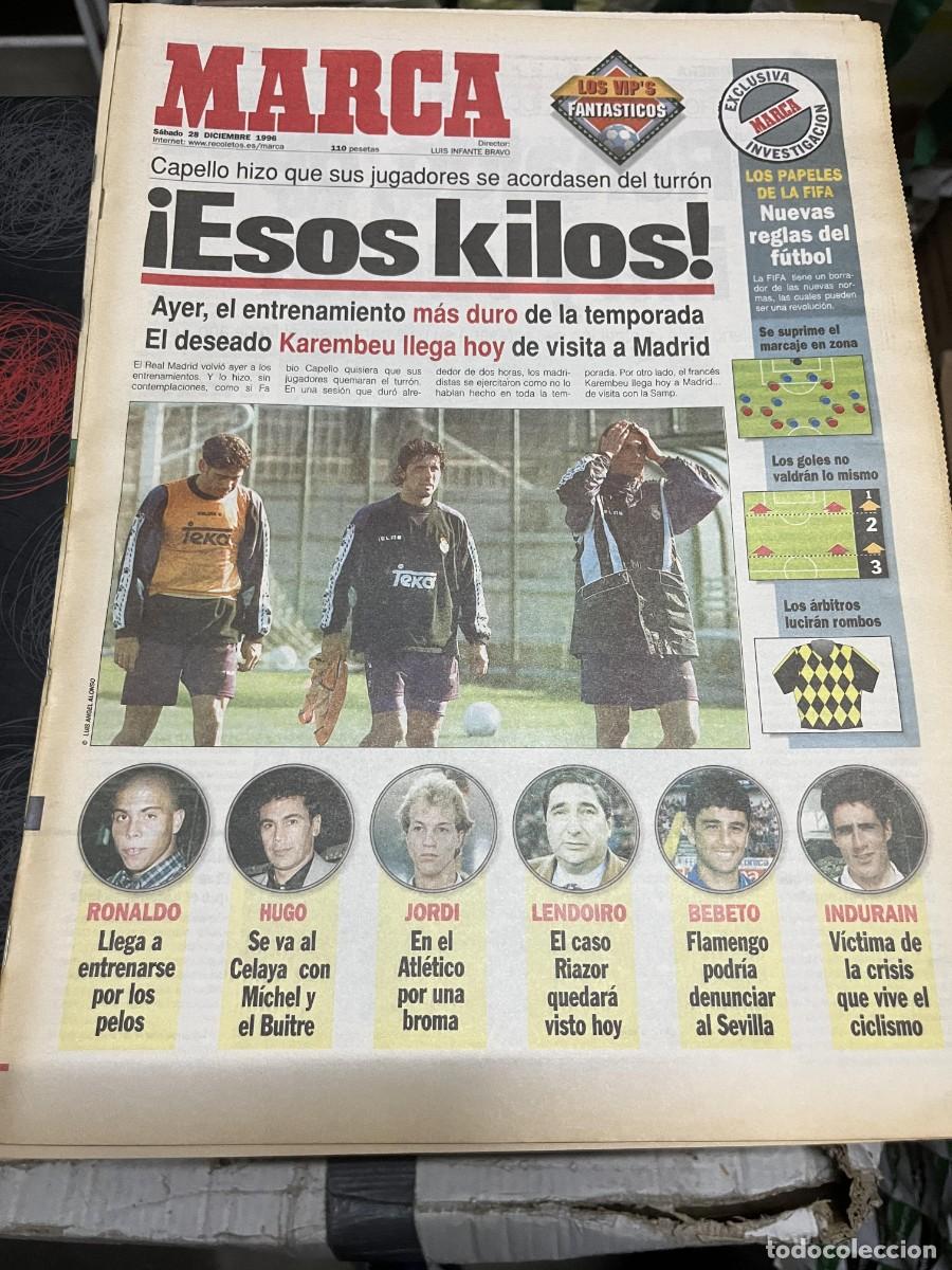 Coleccionismo deportivo: MARCA (28-12-1996) REAL MADRID ENTRENAMIENTO RONALDO NAZARIO BARCELONA FUTBOL SALA