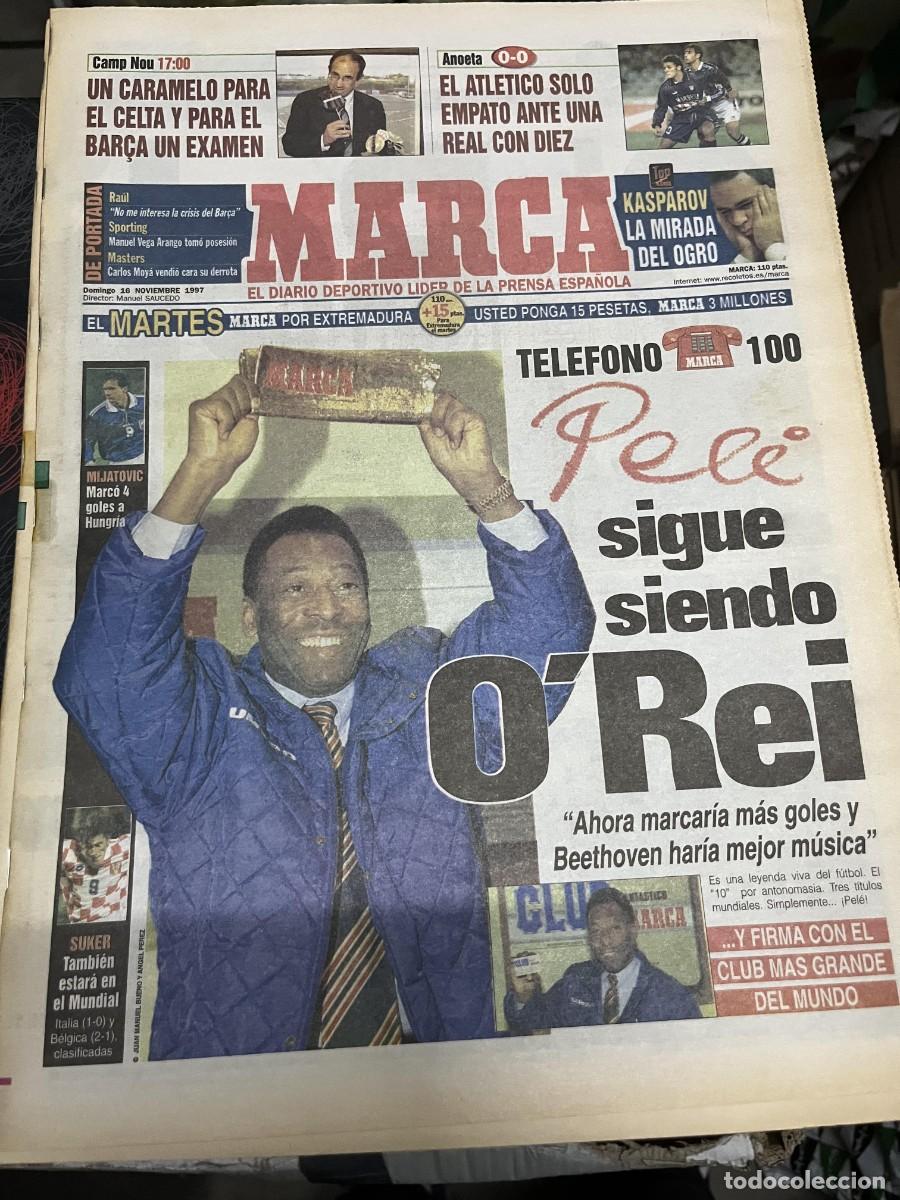 Coleccionismo deportivo: MARCA (16-11-1997) PELE MARCA LEYENDA REAL SOCIEDAD 0-0 ATLETICO MADRID AJEDREZ KASPAROV