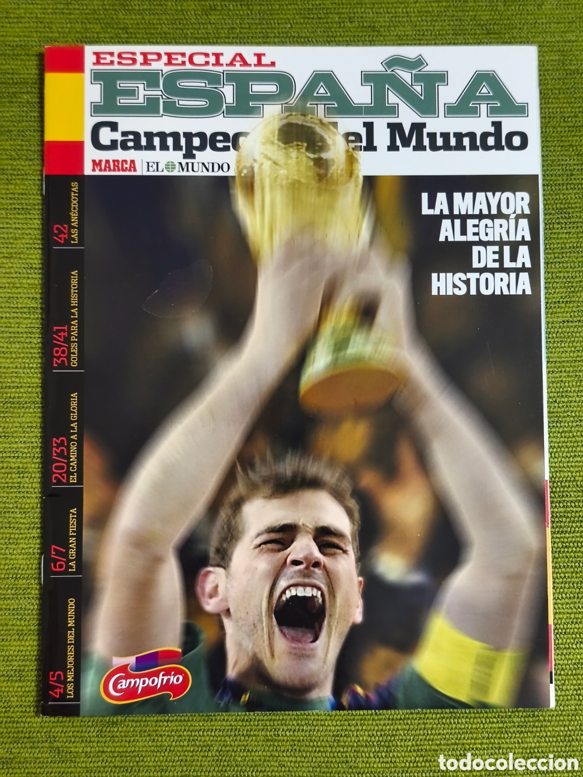 Coleccionismo deportivo: REVISTA ESPECIAL PERI&Oacute;DICO MARCA. ESPA&Ntilde;A CAMPEONA DEL MUNDO 2010. ESPA&Ntilde;A 1 HOLANDA 0.