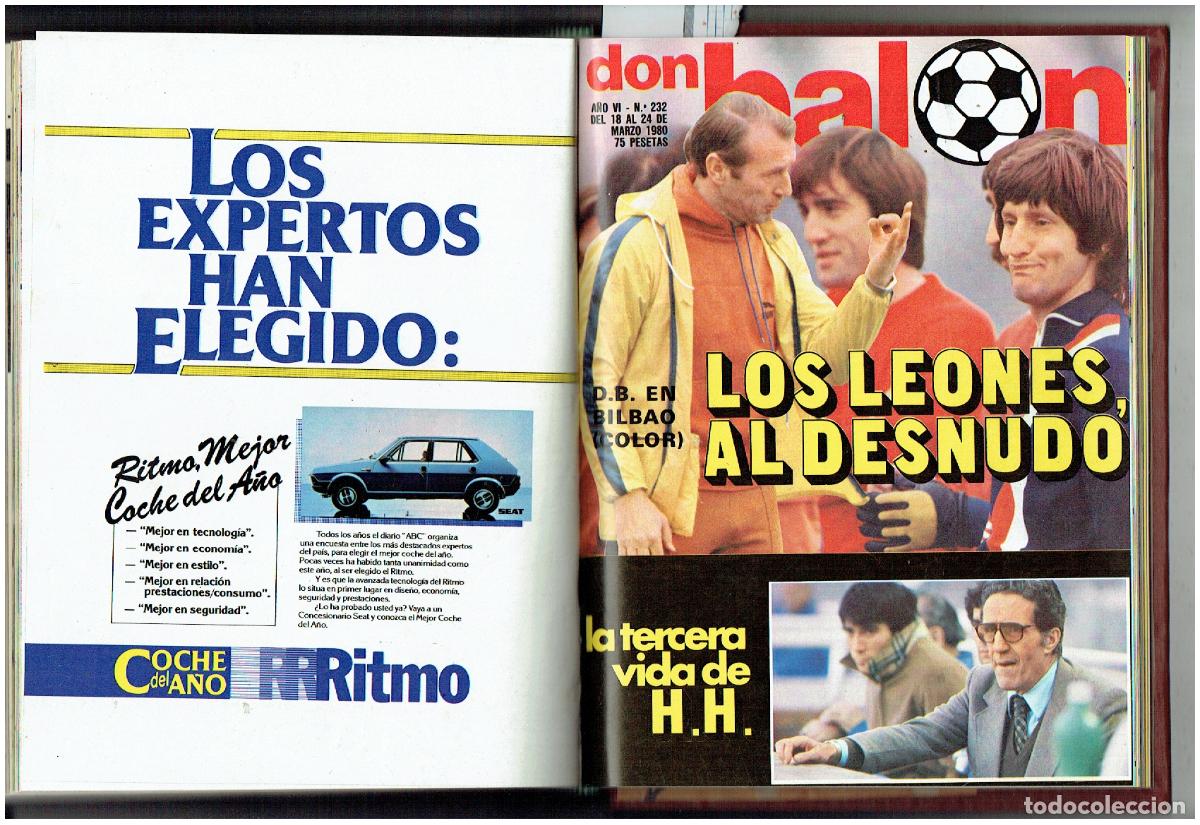Coleccionismo deportivo: DON BALON. TOMO CON 12 EJEMPLARES. DEL N&ordm; 222 AL 233. ALO 1980 VER FOTOS Y DESCRIPCI&Oacute;N.(ST/B00 RUMF)