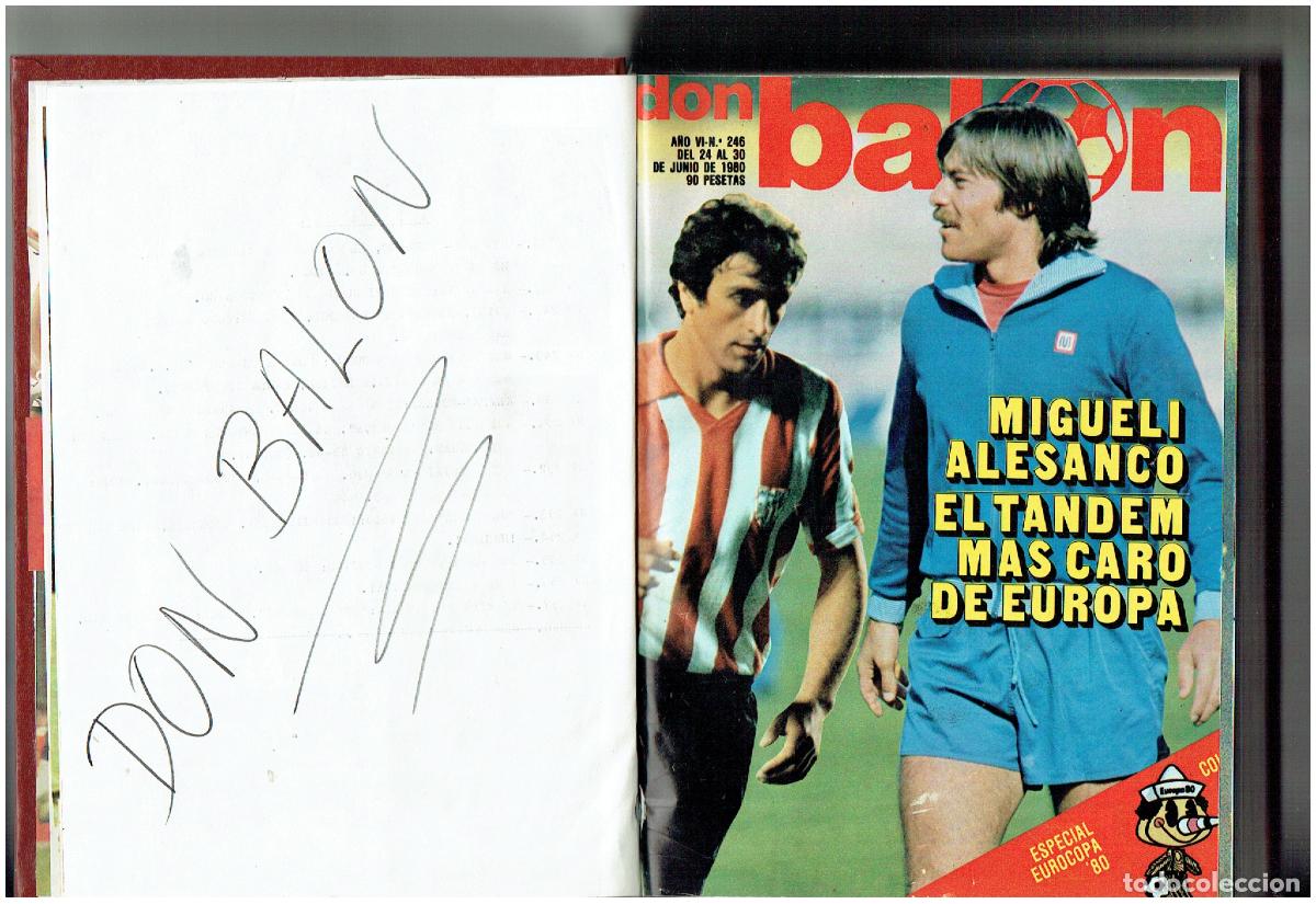 Coleccionismo deportivo: DON BALON. TOMO CON 12 EJEMPLARES. DEL N&ordm; 246 AL 257. MARADONA. A&Ntilde;O 1980.(ST/B00 RUMF)