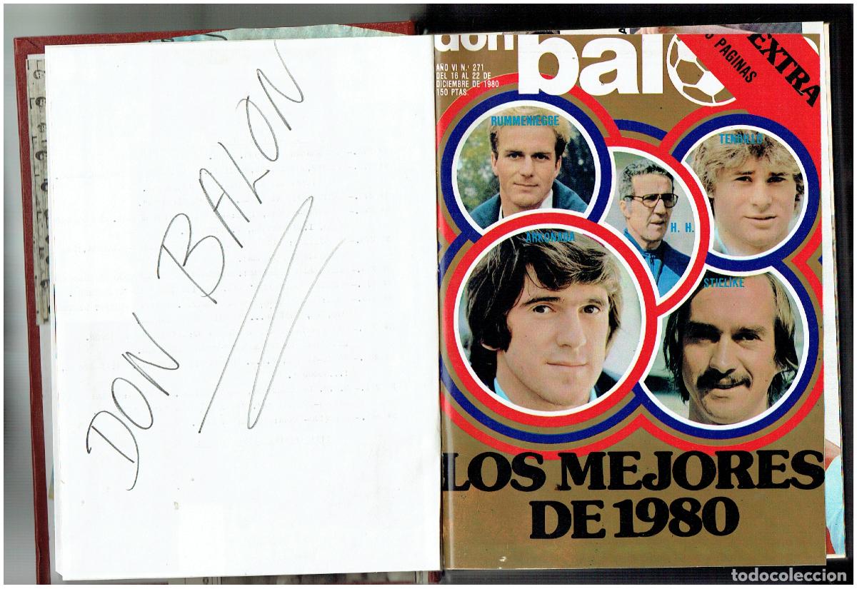 Coleccionismo deportivo: DON BALON. TOMO CON 12 EJEMPLARES. DEL N&ordm; 271 AL N&ordm; 282. A&Ntilde;O 1980/81.(ST/B00 RUMF)