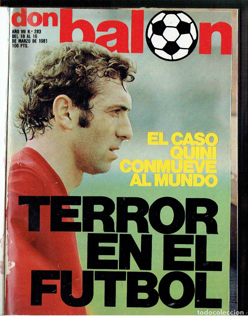 Coleccionismo deportivo: DON BALON. TOMO CON 12 EJEMPLARES. DEL N&ordm; 283 AL N&ordm; 294. A&Ntilde;O 1981. ST/B00 RUMF)