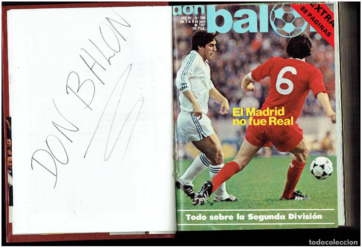 Coleccionismo deportivo: DON BALON. TOMO CON 12 EJEMPLARES. DEL N&ordm; 295 AL N&ordm; 306. A&Ntilde;O 1981. ST/B00 RUMF)