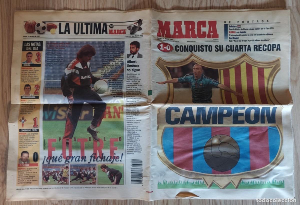 Coleccionismo deportivo: DIARIO MARCA FC BARCELONA CAMPEON RECOPA EUROPA 96/97 BAR&Ccedil;A RONALDO 1996 1997 PSG