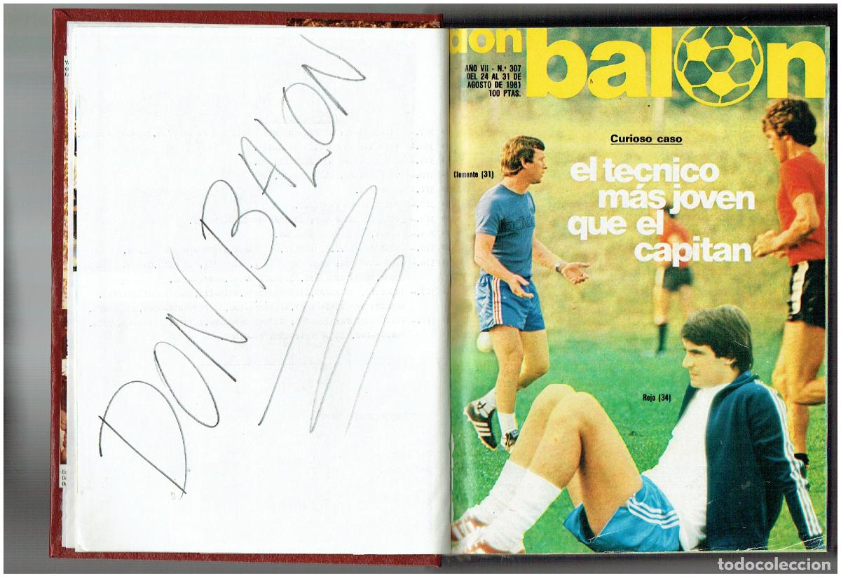 Coleccionismo deportivo: DON BALON. TOMO CON 12 EJEMPLARES. DEL N&ordm; 307 al N&ordm; 318. 1981. (ST/B00 RUMF)