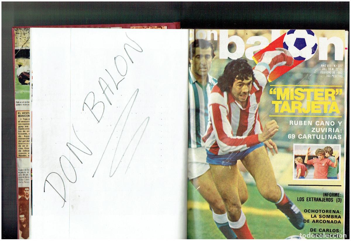 Coleccionismo deportivo: DON BALON. TOMO CON 12 EJEMPLARES. DEL N&ordm; 332 al N&ordm; 344. 1982 .(ST/B00 RUMF)