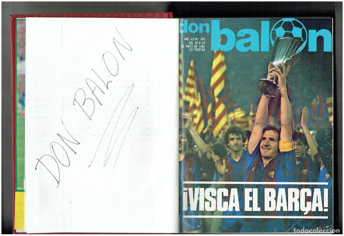 Coleccionismo deportivo: DON BALON. TOMO CON 12 EJEMPLARES. DEL N&ordm; 345 al N&ordm; 356. 1982 .(ST/B00 RUMF)