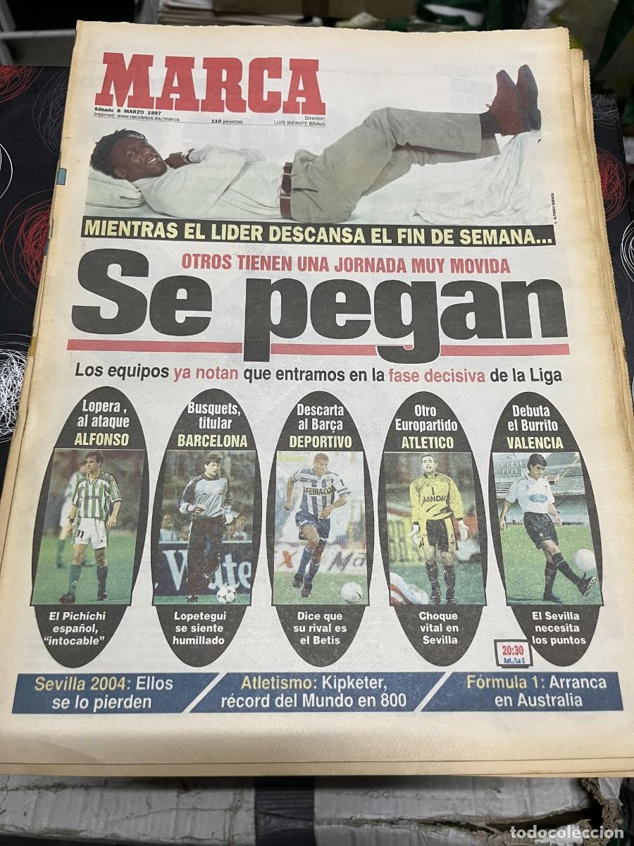 Coleccionismo deportivo: MARCA (8-3-1997) SEEDORF LOPERA BETIS FORMULA 1 WILLIAMS FERRARI ALZAMORA FORTUNA
