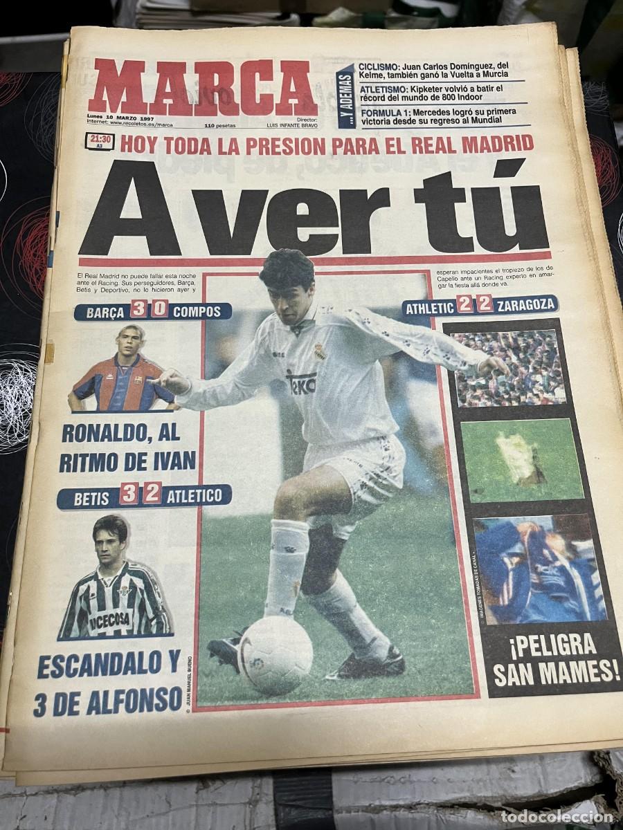 Coleccionismo deportivo: MARCA (10-3-1997) BARCELONA 3-0 COMPOSTELA BETIS 3-2 ATLETICO ATHLETIC 2-2 ZARAGOZA JORNADA LIGA