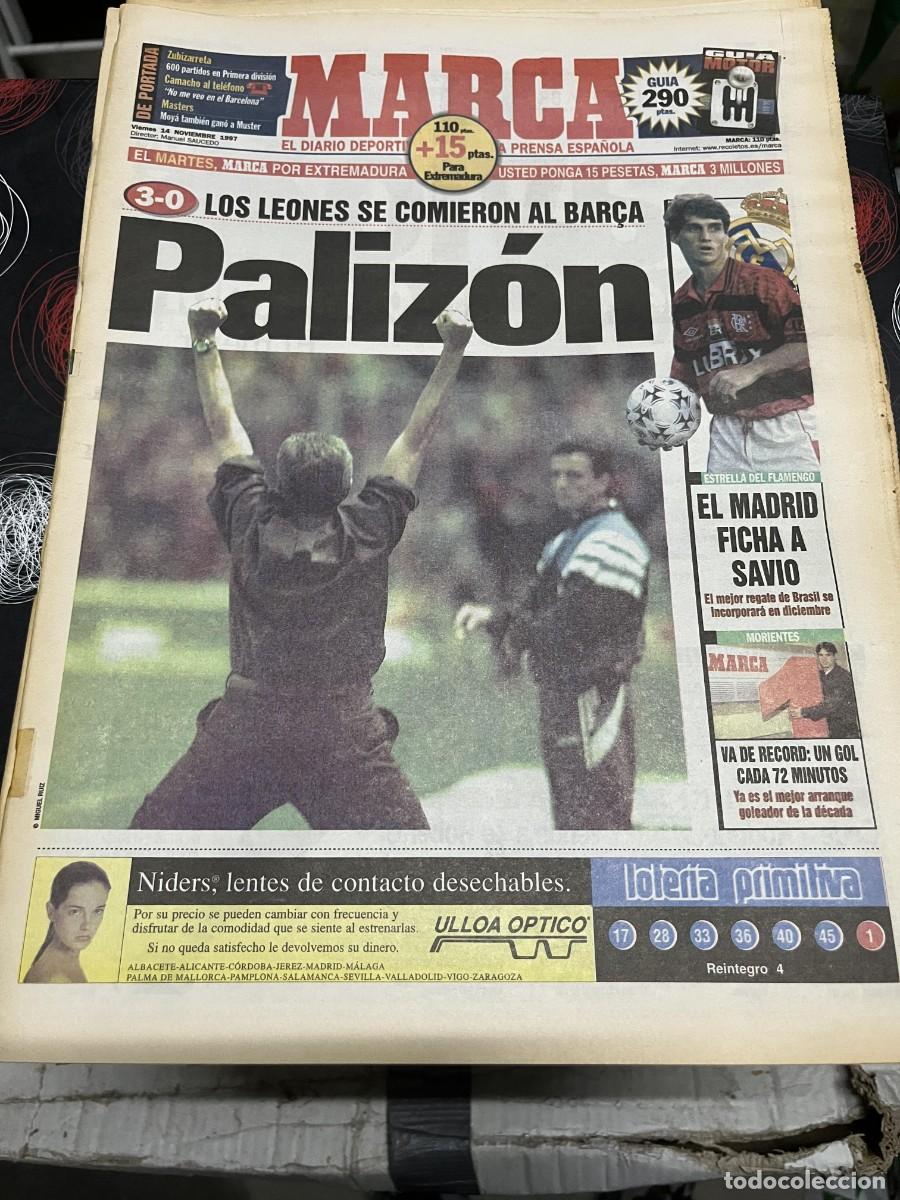 Coleccionismo deportivo: MARCA (14-11-1997) ATHLETIC BILBAO 3-0 BARCELONA SAVIO JORNADA LIGA ZUBI ZUBIZARRETA PELE
