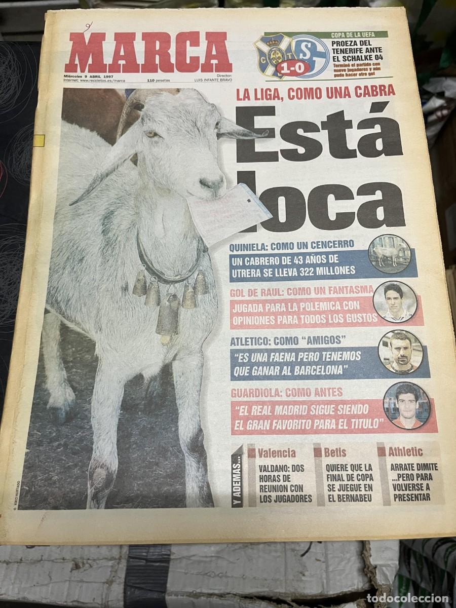 Coleccionismo deportivo: MARCA (9-4-1997) TENERIFE 1-0 SCHALKE JUAN HUMANES ALFONSO PEREZ BETIS SEVERIANO BALLESTEROS GOLF
