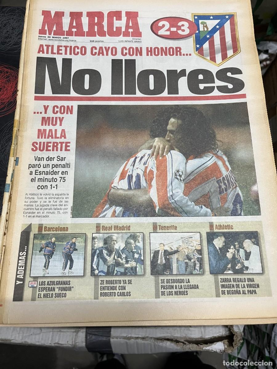Coleccionismo deportivo: MARCA (20-3-1997) CHAMAPIONS ATLETICO MADRID 2-3 AJAX AMSTERDAM TENIS HINGIS TORNEO CAYO VIZCAINO