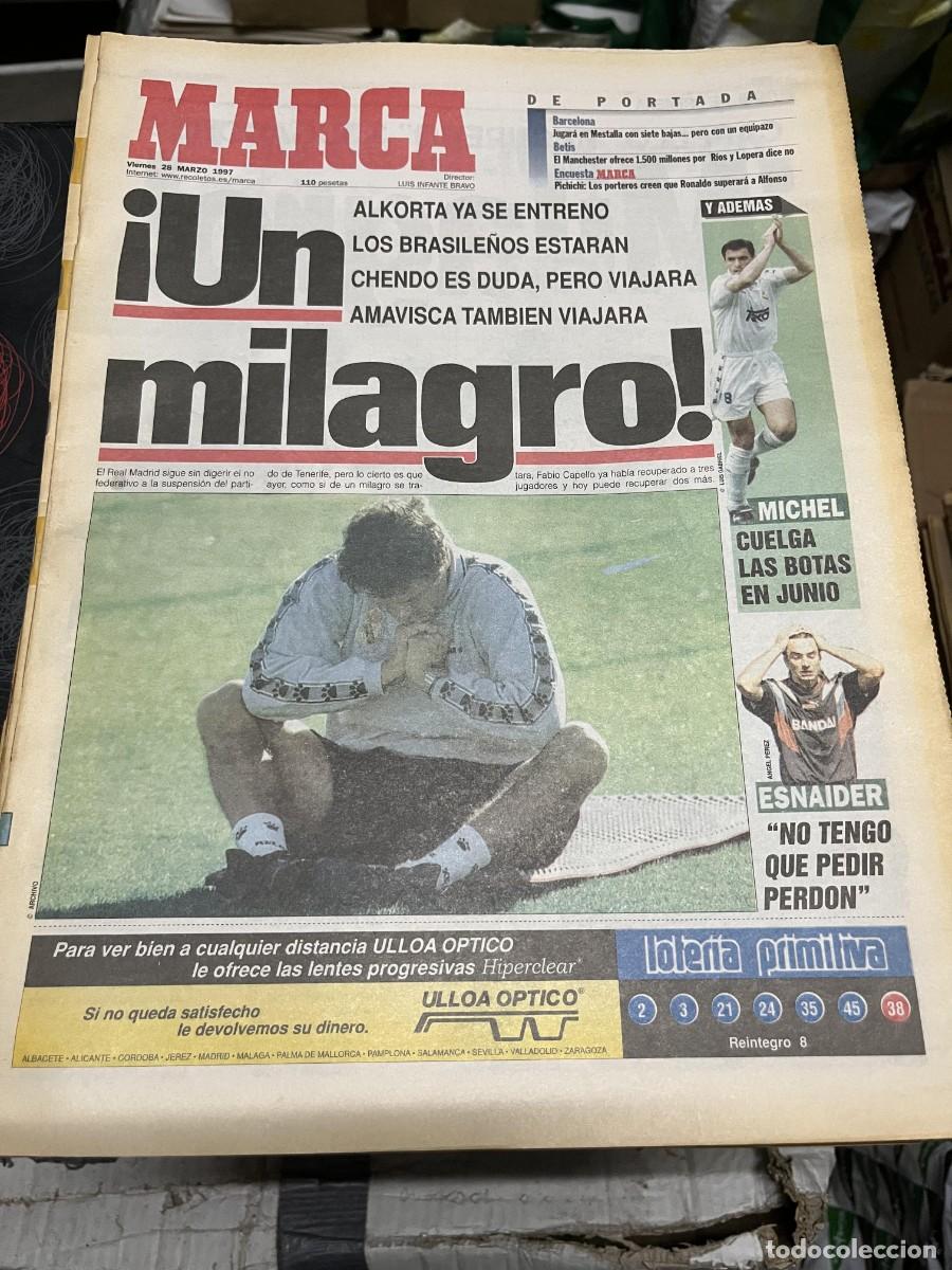 Coleccionismo deportivo: MARCA (28-3-1997) ALKORTA MICHEL ESNAIDER FABIO CAPELLO RONALDO NAZARIO BARCELONA