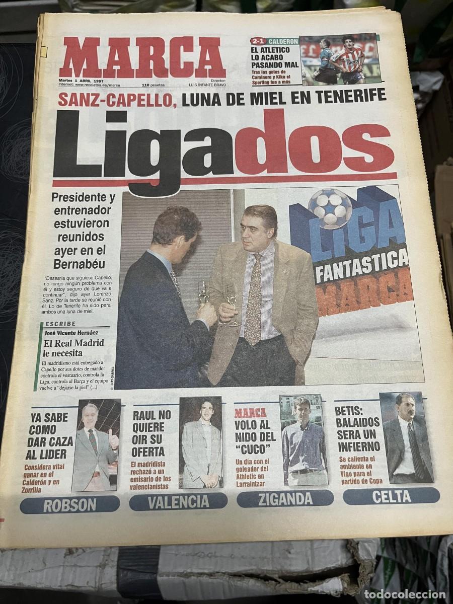 Coleccionismo deportivo: MARCA (1-4-1997) LORENZO SANZ FABIO CAPELLO REAL MADRID TENIS SERGI BRUGUERA