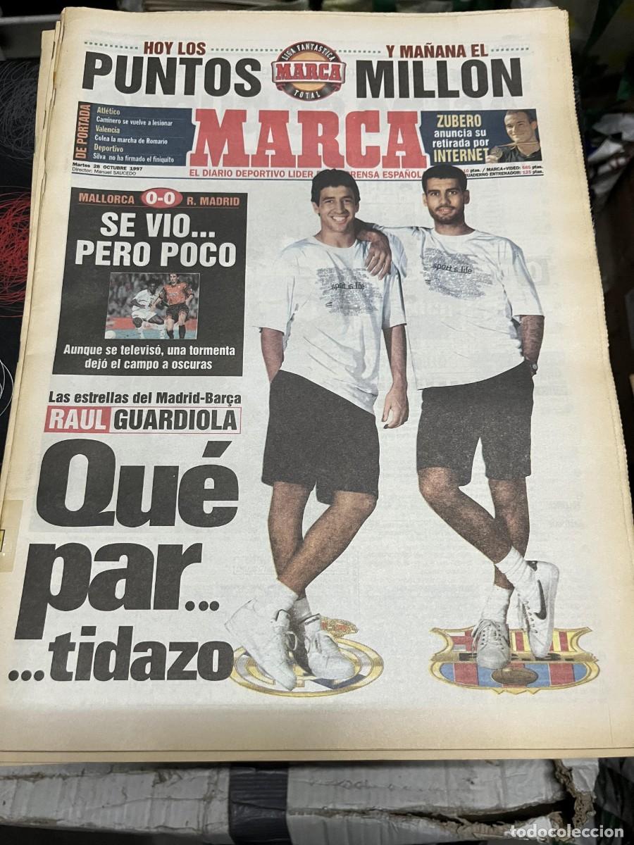 Coleccionismo deportivo: MARCA (28-10-1997) MALLORCA 0-0 REAL MADRID RAUL GONZALEZ GUARDIOLA CAMINERO SCHUMACHER