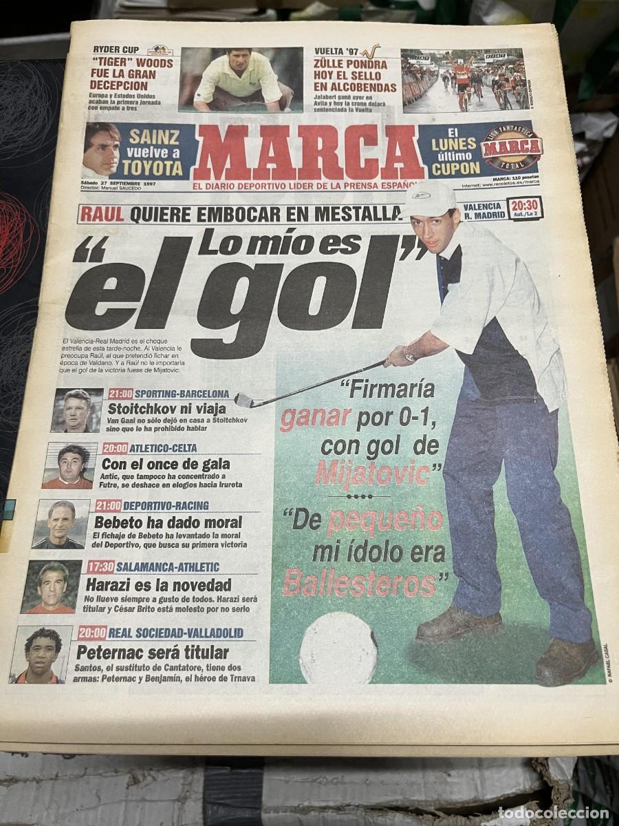 Coleccionismo deportivo: MARCA (27-9-1997) GOLF RYDER CUP EUROPA ESTADOS UNIDOS ROMARIO VALENCIA CARLOS SAINZ TOYOTA
