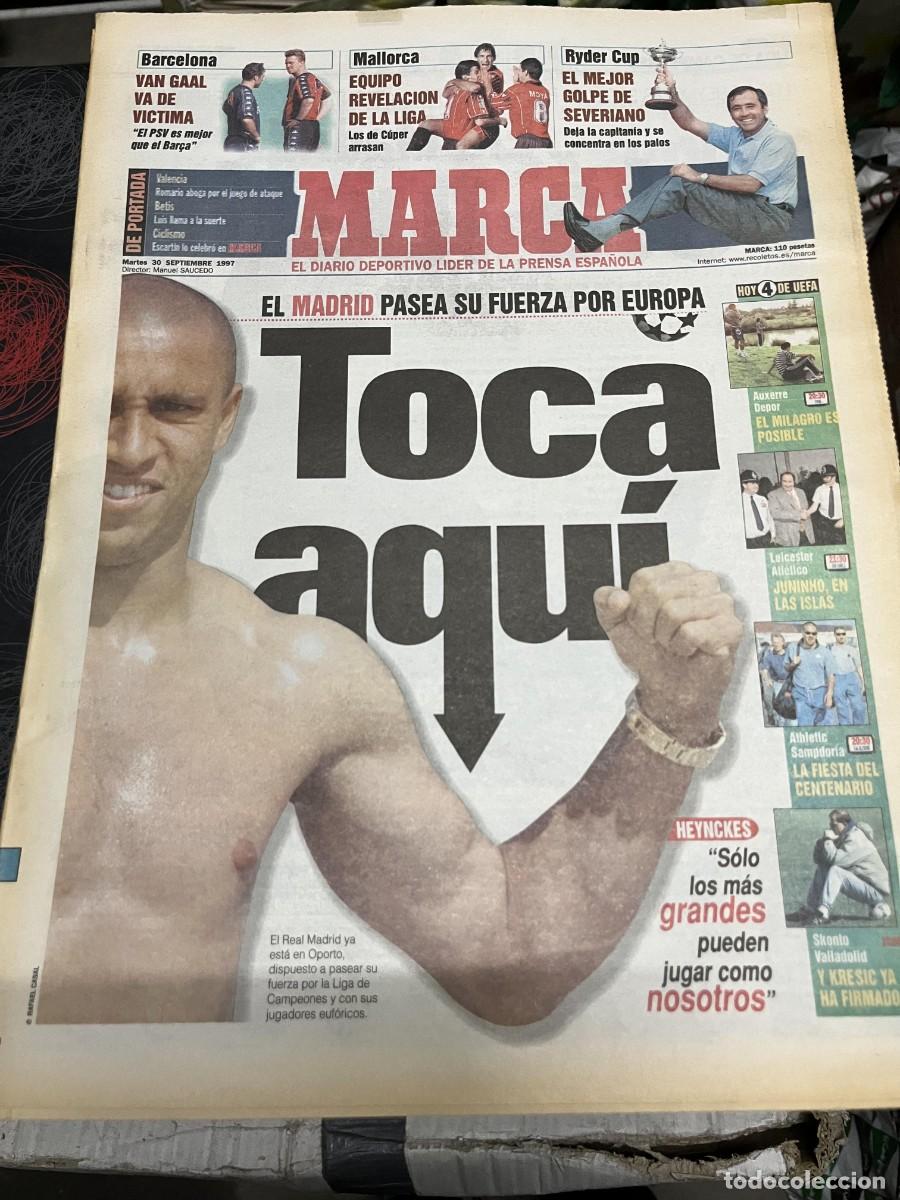 Coleccionismo deportivo: MARCA (30-9-1997) ROBERTO CARLOS REAL MADRID RYDER CUP GOLF SEVERIANO BALLESTEROS JUNINHO KRESIC