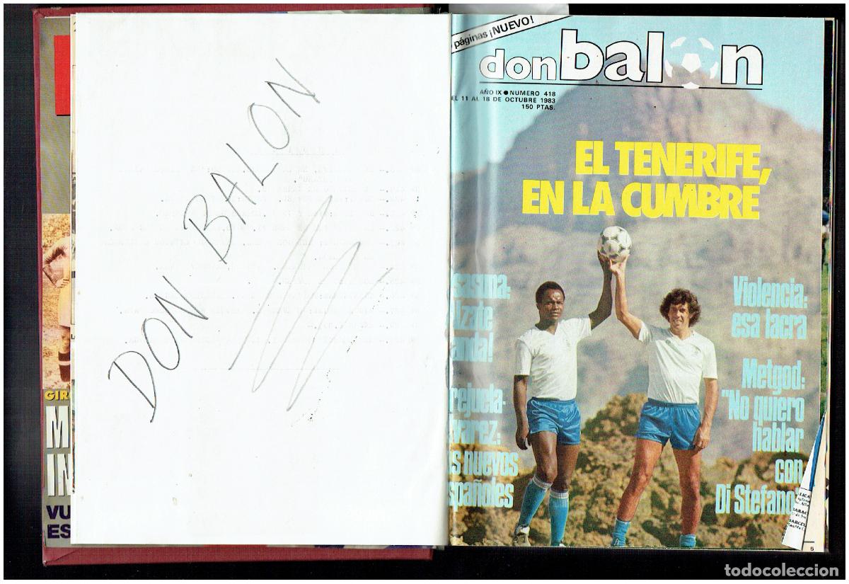 Coleccionismo deportivo: EXTRA DON BALON. TOMO CON 12 EJEMPLARES. DEL N&ordm; 418 A N&ordm; 429. A&Ntilde;O 1983.(ST/B00 RUMF)