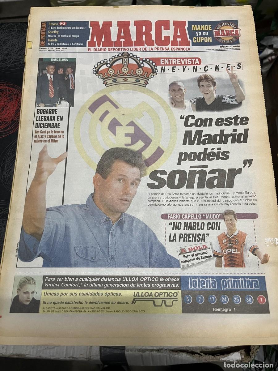 Coleccionismo deportivo: MARCA (3-10-1997) ENTREVISTA HEYNCKES VAN GAAL VASUTAS 0-2 BETIS BODA REAL URDANGARIN PRINCESA