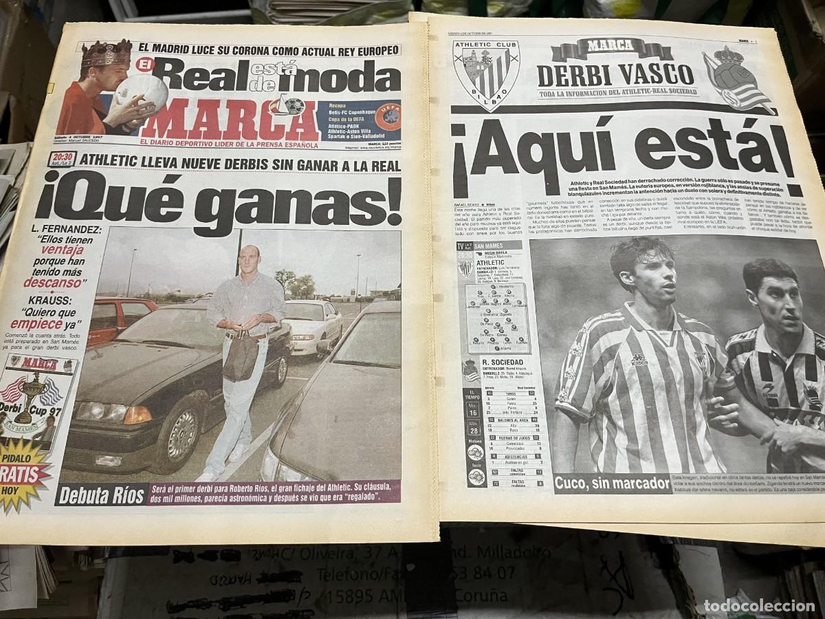 Collectionnisme sportif: MARCA (4-10-1997) HOY DERBI ATHLETIC BILBAO REAL SOCIEDAD MIJATOVIC BODA REAL URDANGARIN PRINCESA