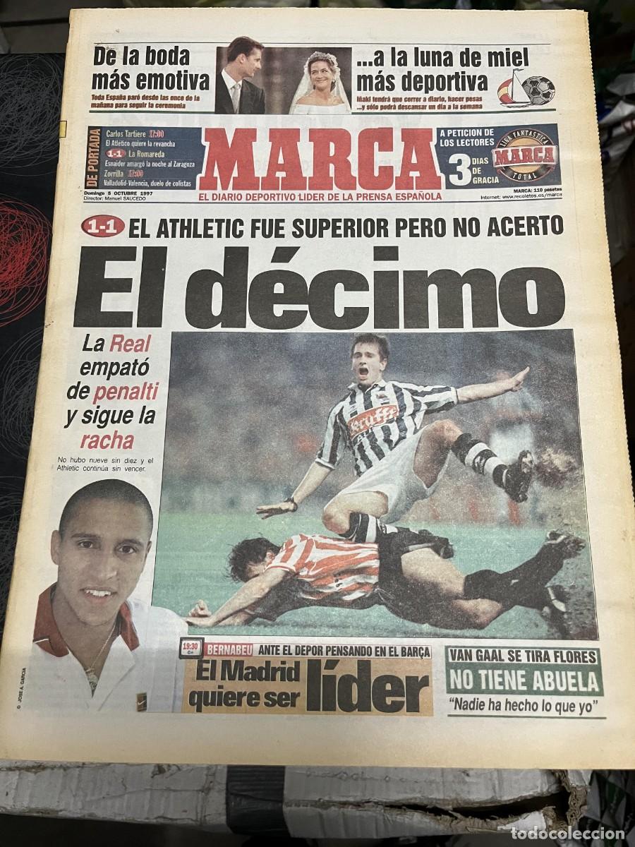 Collectionnisme sportif: MARCA (5-10-1997) DERBI VASCO ATHLETIC BILBAO 1-1 REAL SOCIEDAD BODA REAL URDANGARIN MICHAEL JORDAN